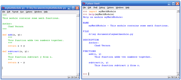 Figure 13 - Documenting Your Code